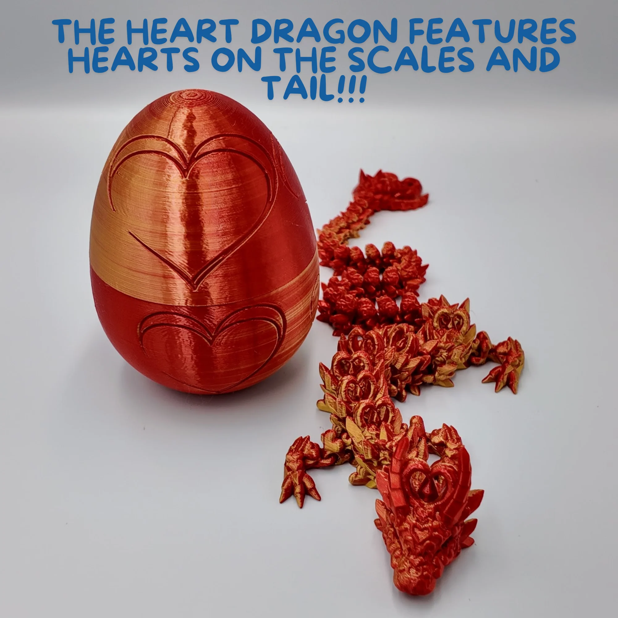 Heart Dragon Egg - 17" Dragons Articulating Joints - Mushroom Themed - Image 14