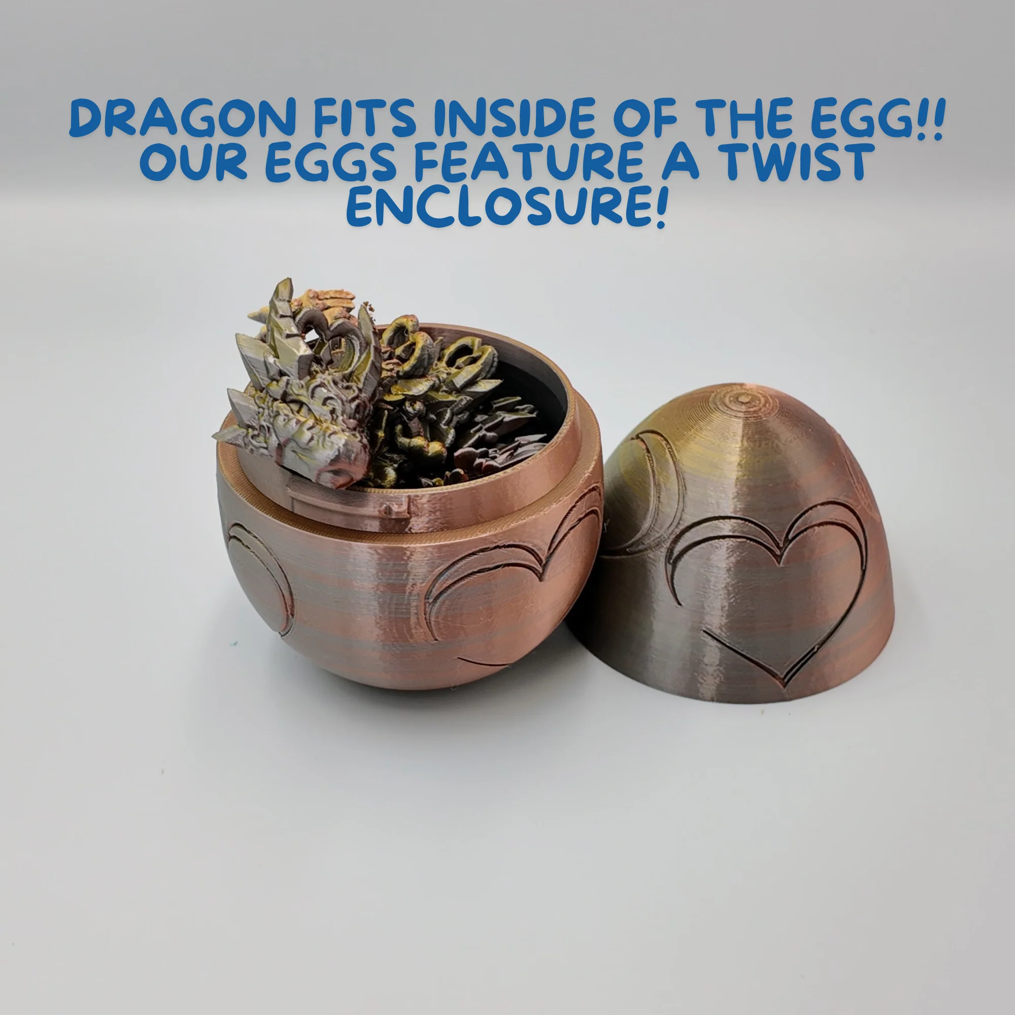 Heart Dragon Egg - 17" Dragons Articulating Joints - Mushroom Themed - Image 24