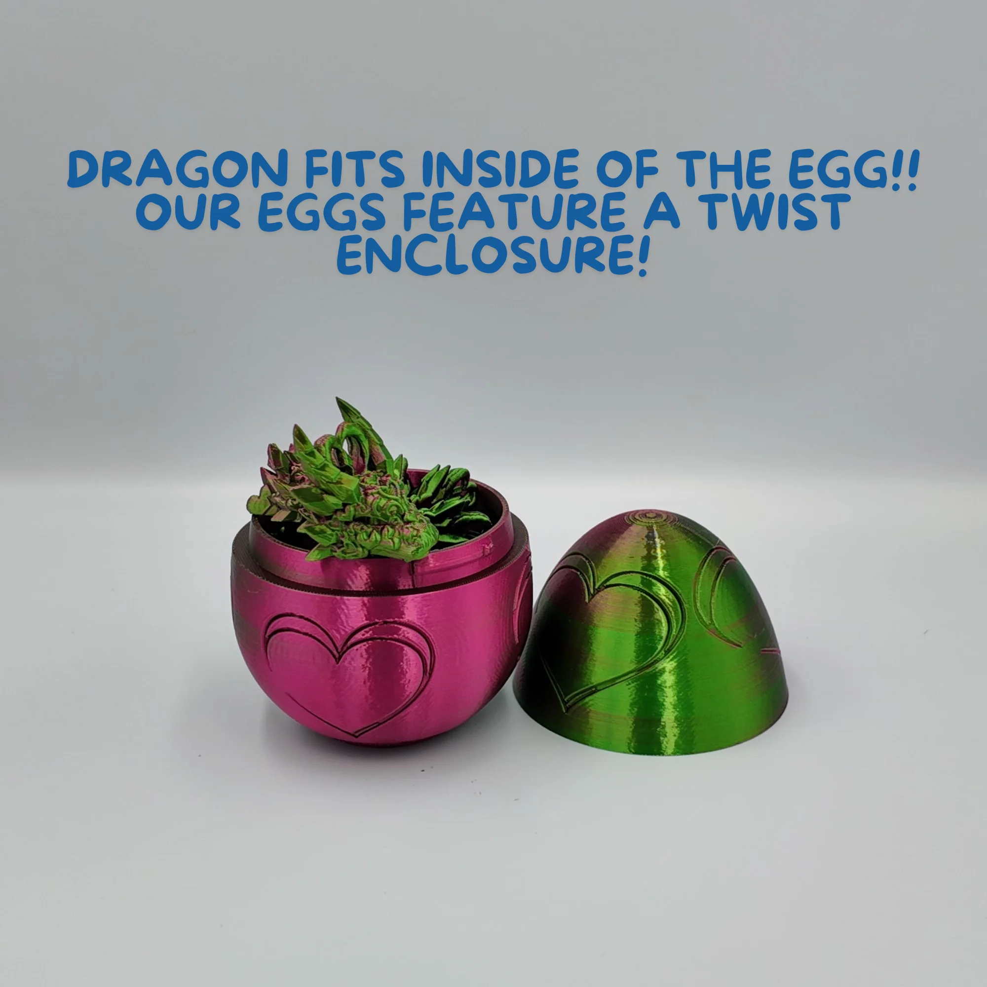Heart Dragon Egg - 17" Dragons Articulating Joints - Mushroom Themed - Image 50