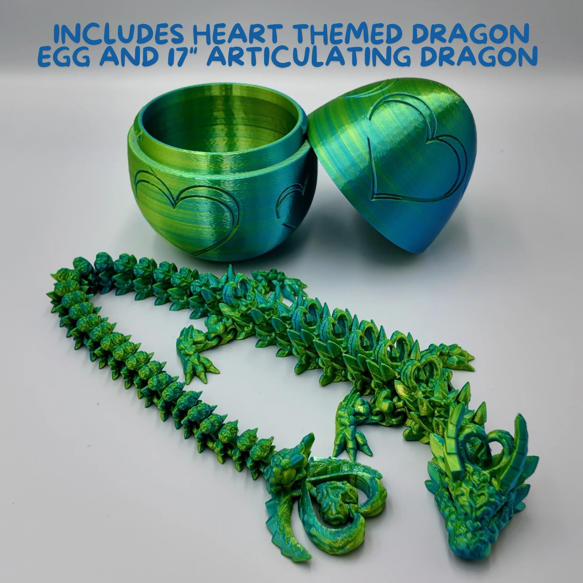 Heart Dragon Egg - 17" Dragons Articulating Joints - Mushroom Themed - Image 6