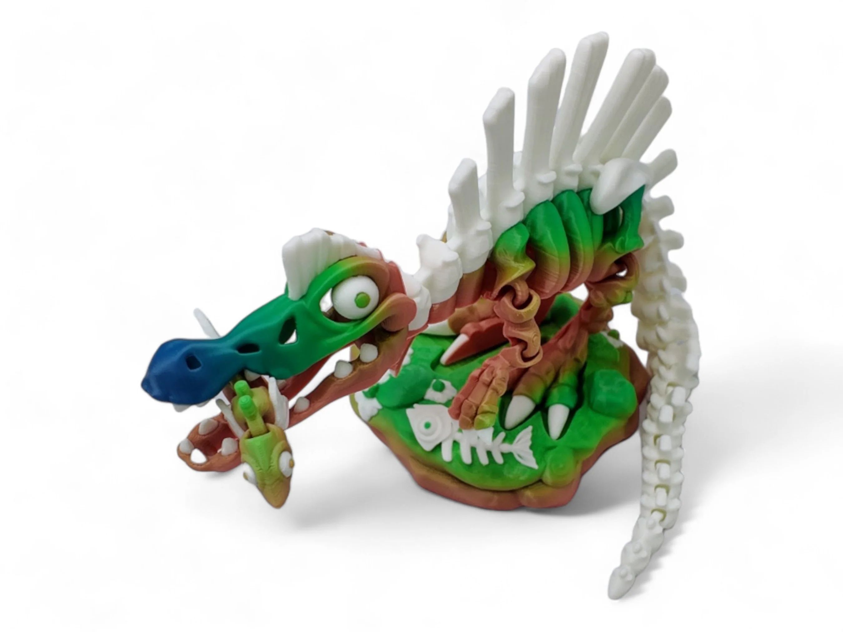 Spinosaurus Dinosaur Fidget Toy - Includes Prehistoric Stand and Fish - Image 3