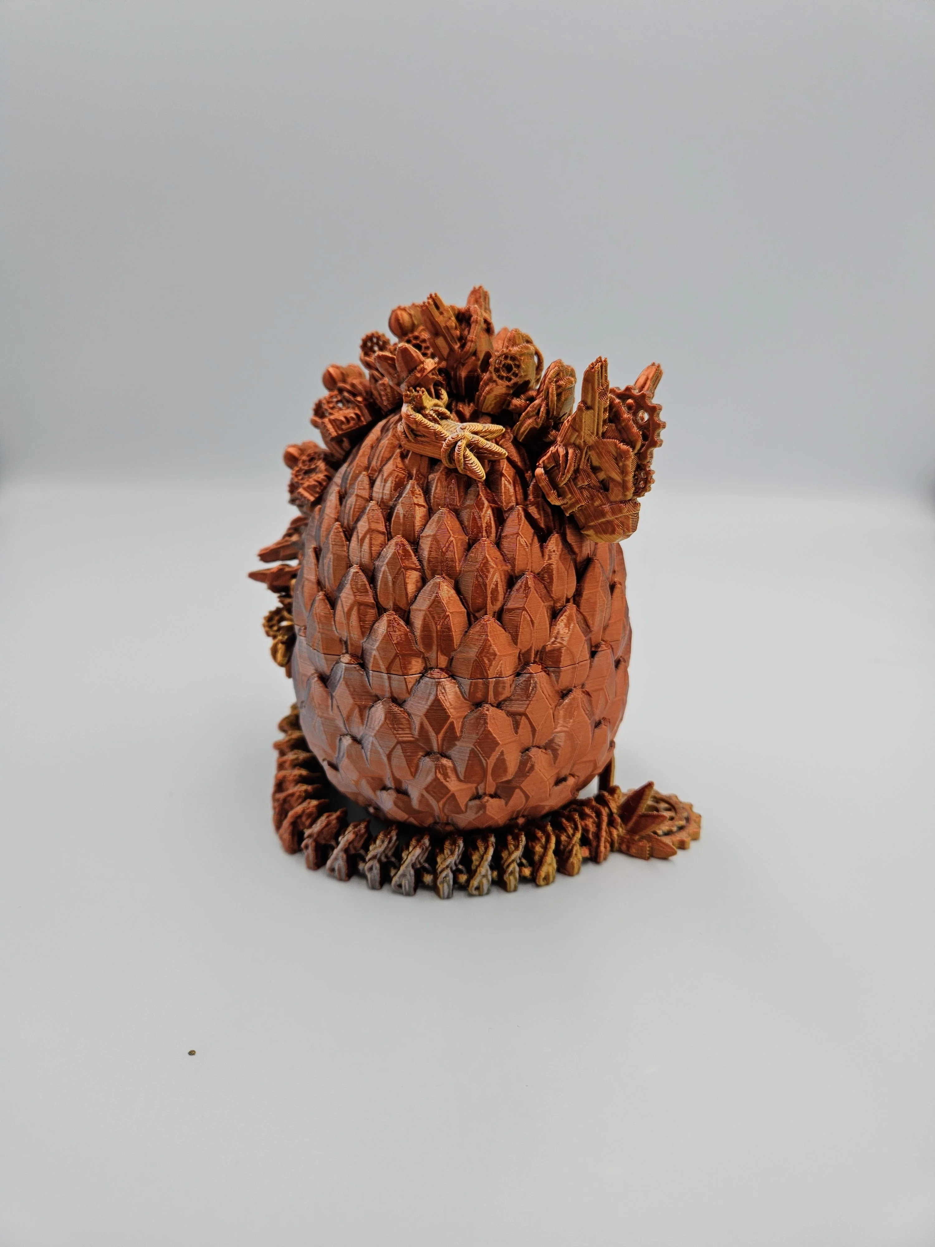 Steampunk Themed Dragon Egg - 14" Articulating Dragon - Image 15