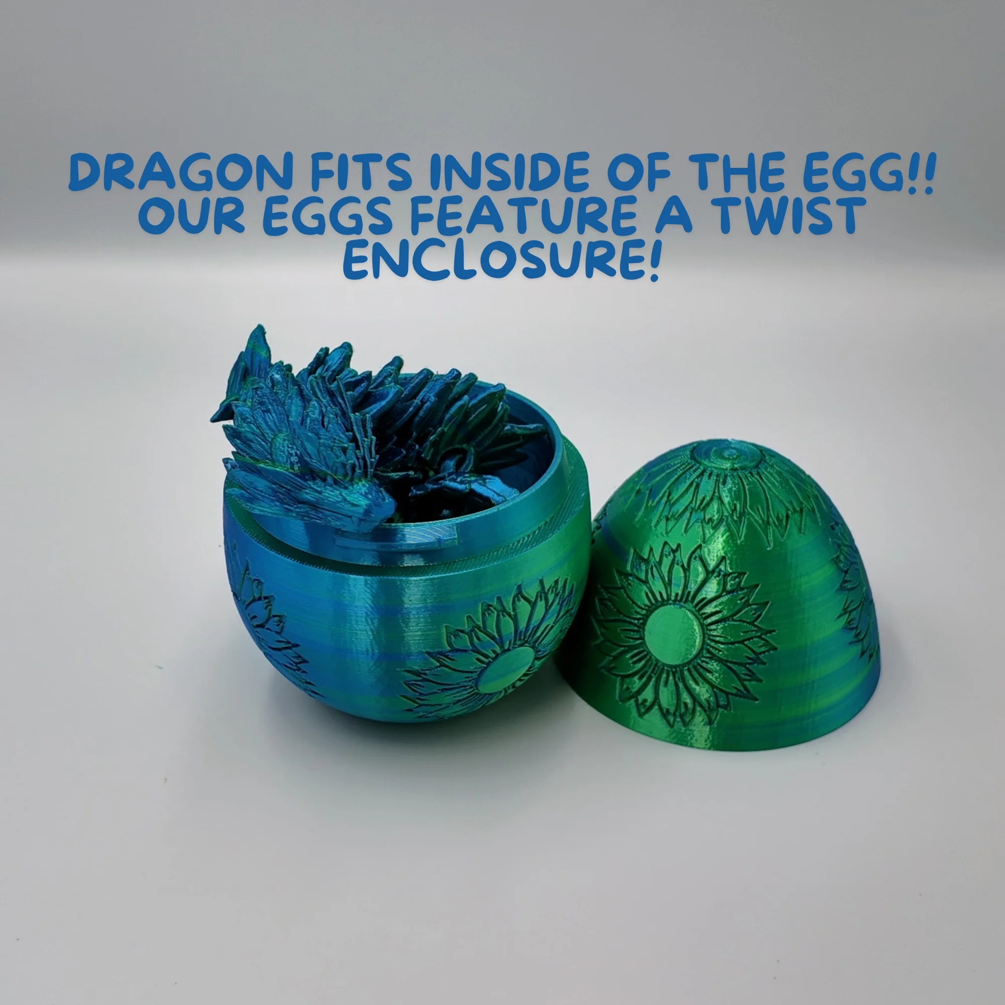 Sunflower Dragon Egg - 12.5" Dragons Articulating Joints - Sunflower Themed - Image 12