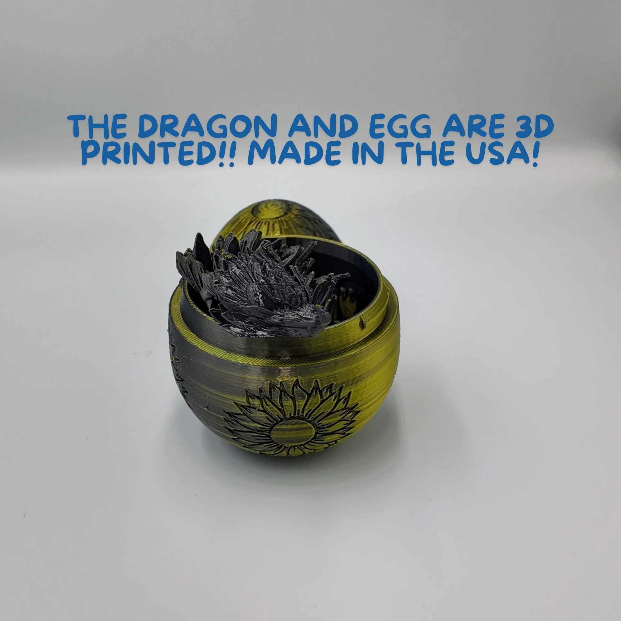 Sunflower Dragon Egg - 12.5" Dragons Articulating Joints - Sunflower Themed - Image 20