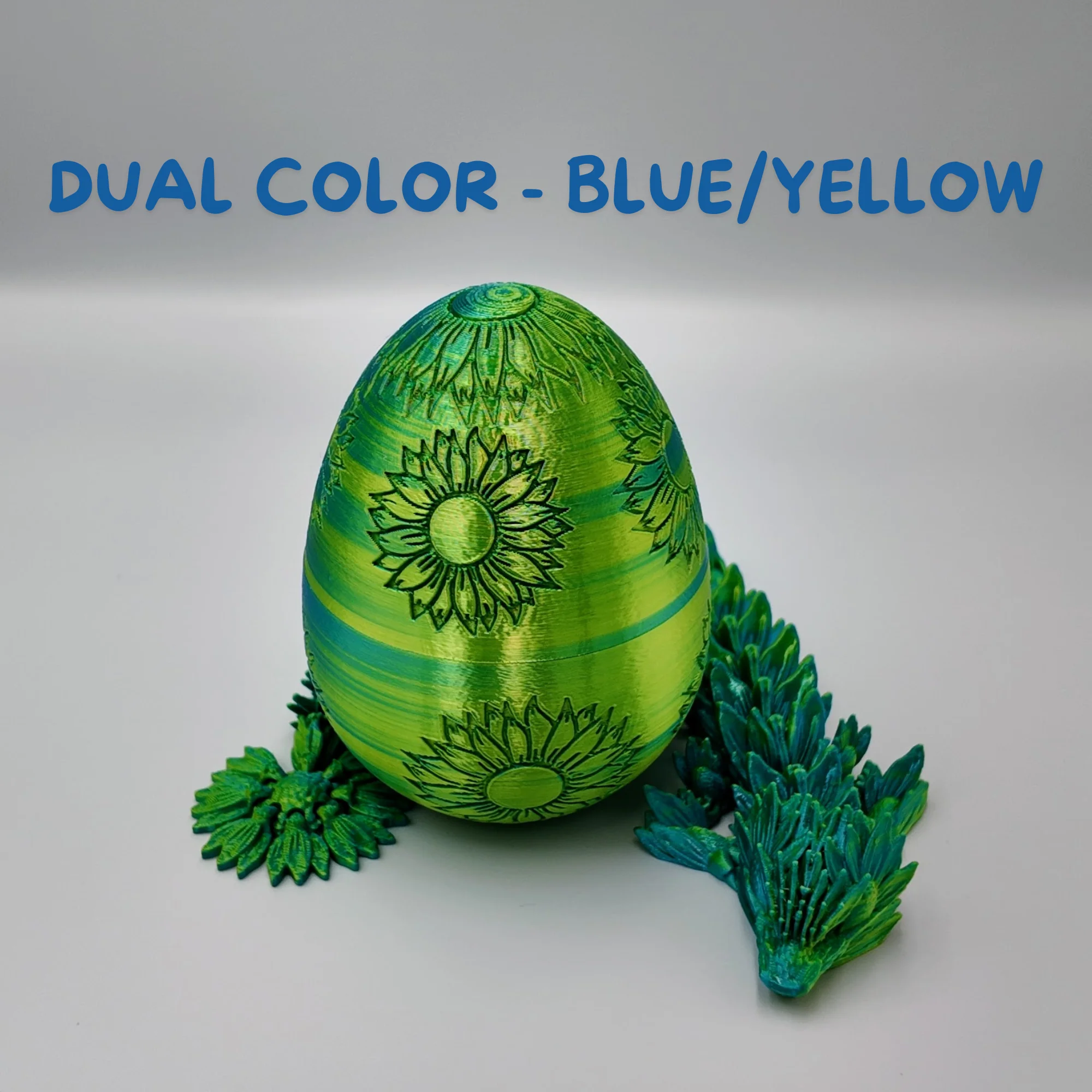 Sunflower Dragon Egg - 12.5" Dragons Articulating Joints - Sunflower Themed - Image 23