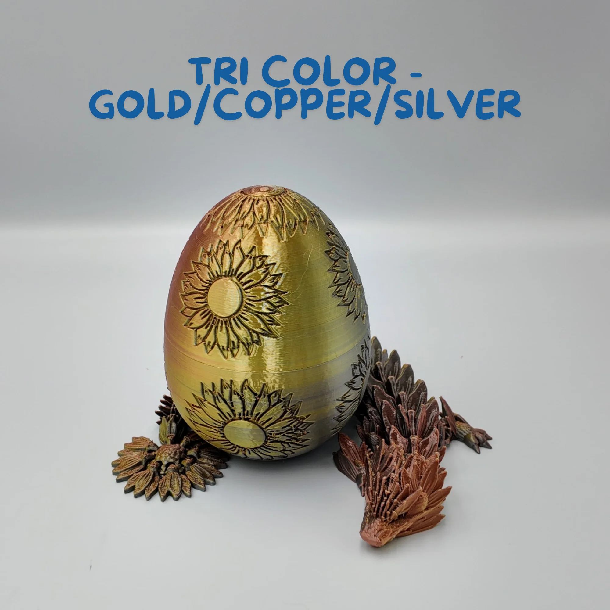 Sunflower Dragon Egg - 12.5" Dragons Articulating Joints - Sunflower Themed - Image 47