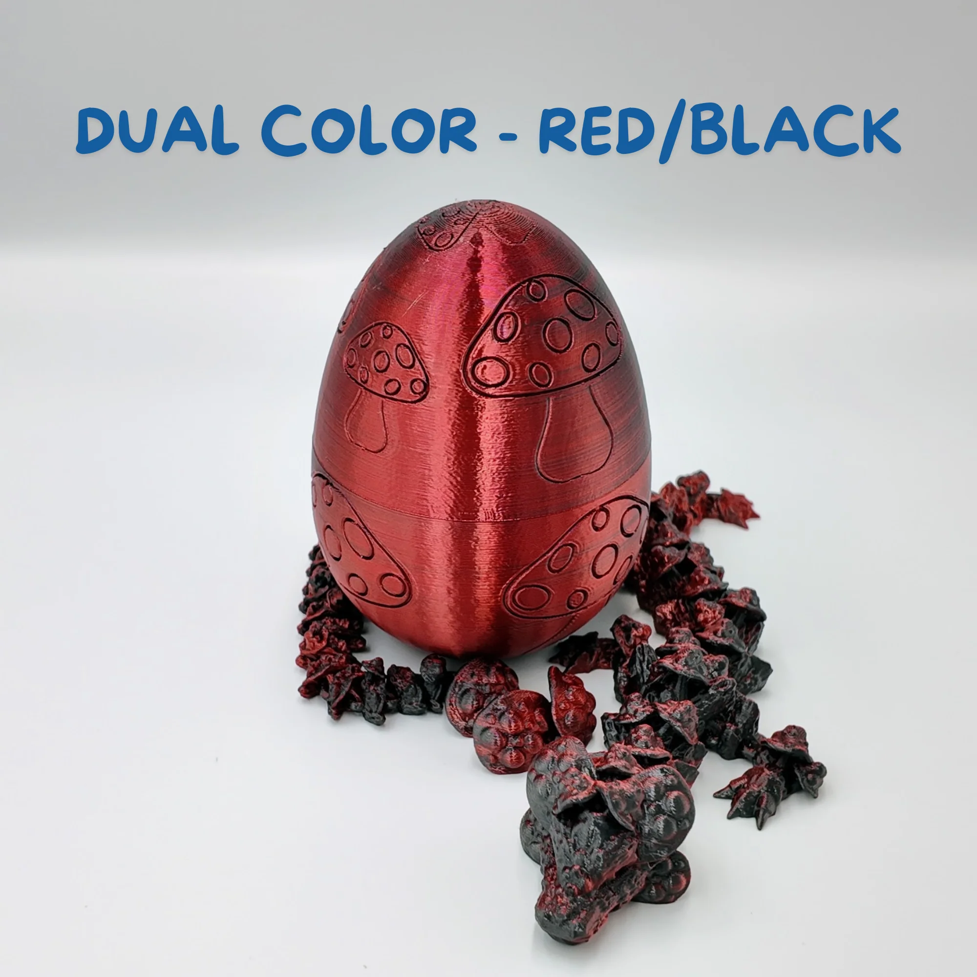 Mushroom Dragon Egg - 16" Dragons Articulating Joints - Mushroom Themed - Image 13