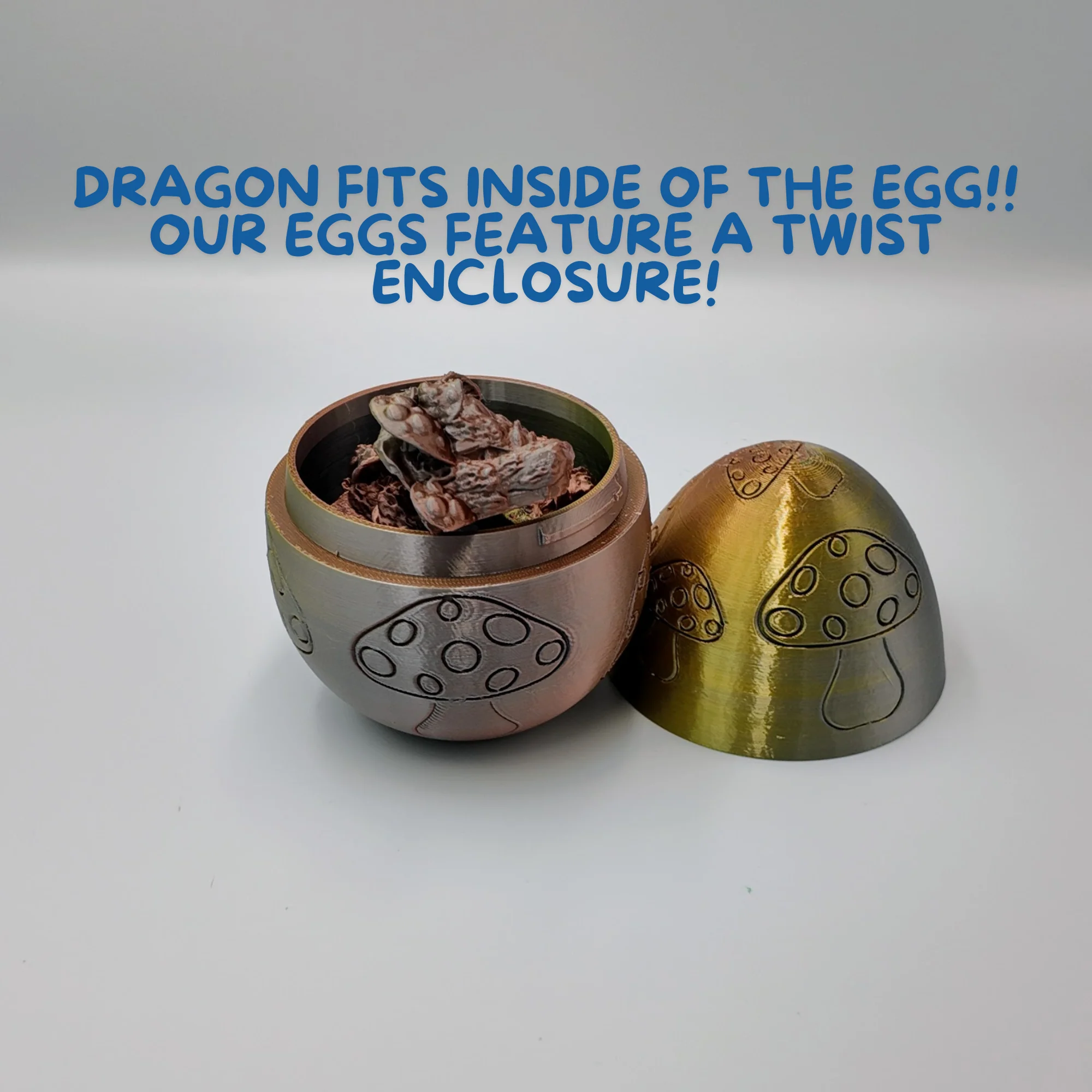 Mushroom Dragon Egg - 16" Dragons Articulating Joints - Mushroom Themed - Image 20