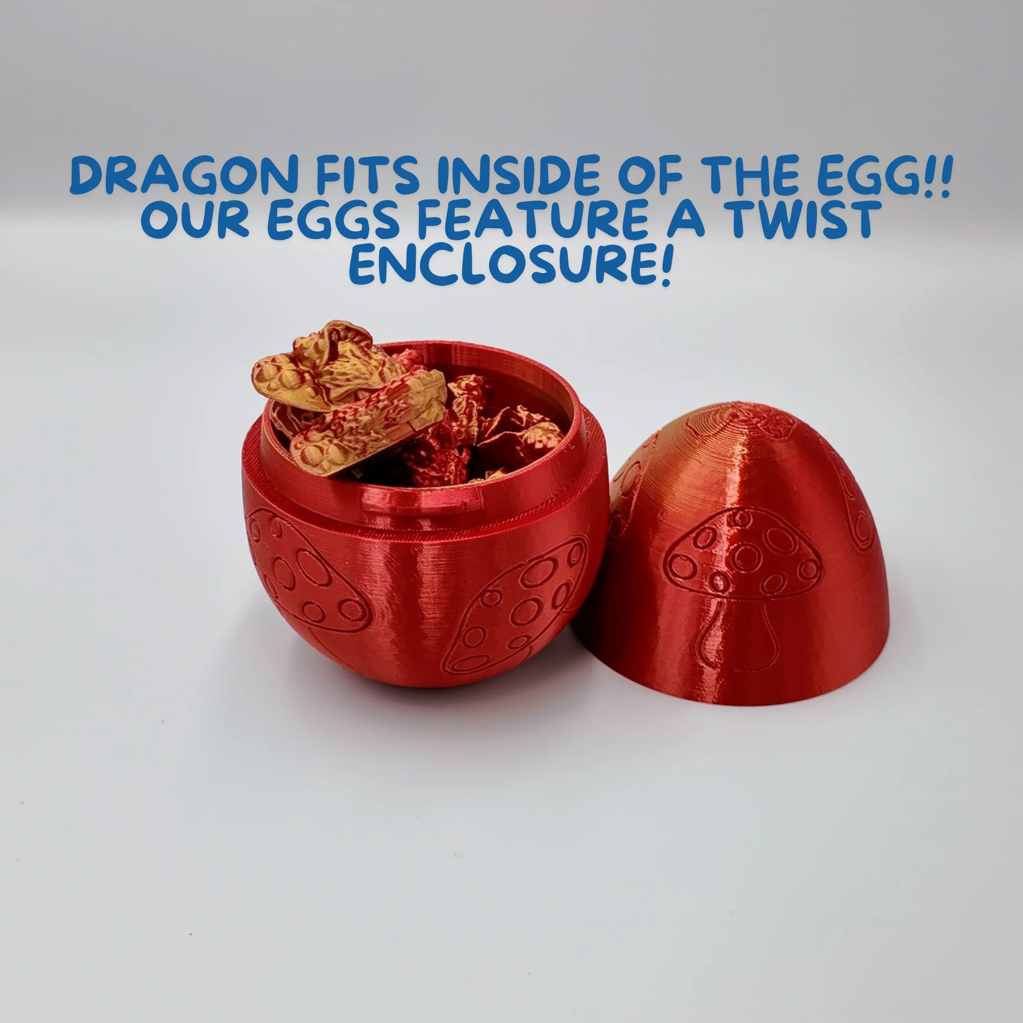 Mushroom Dragon Egg - 16" Dragons Articulating Joints - Mushroom Themed - Image 21