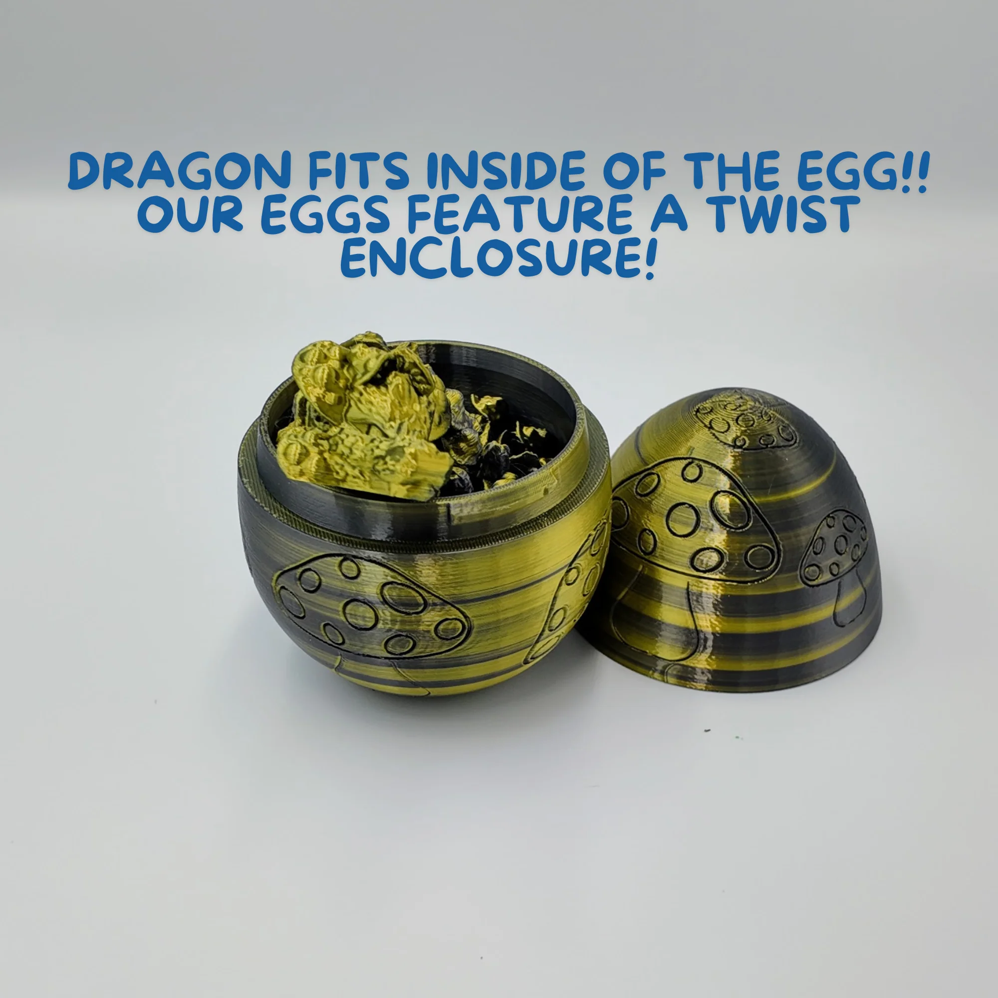 Mushroom Dragon Egg - 16" Dragons Articulating Joints - Mushroom Themed - Image 22