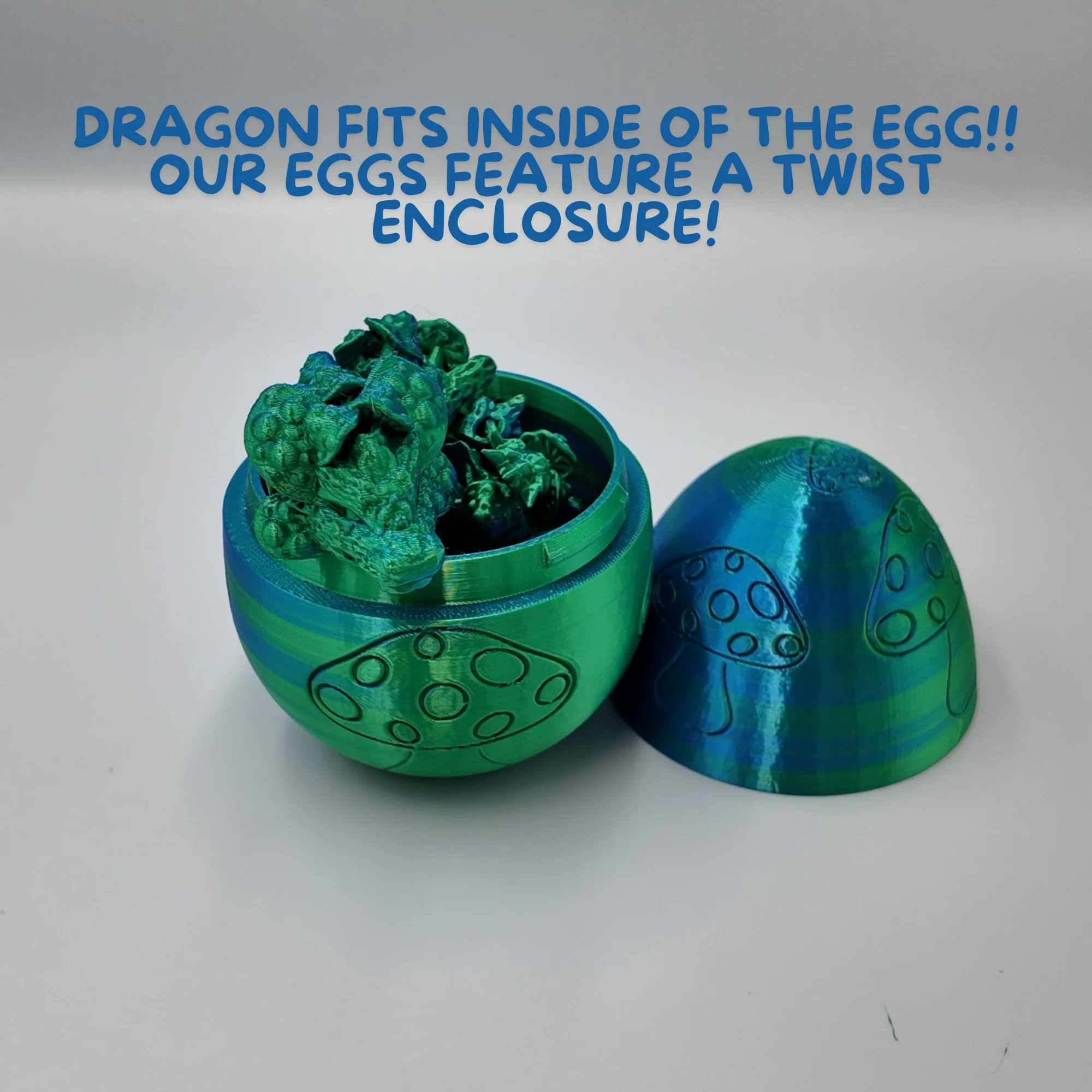 Mushroom Dragon Egg - 16" Dragons Articulating Joints - Mushroom Themed - Image 23