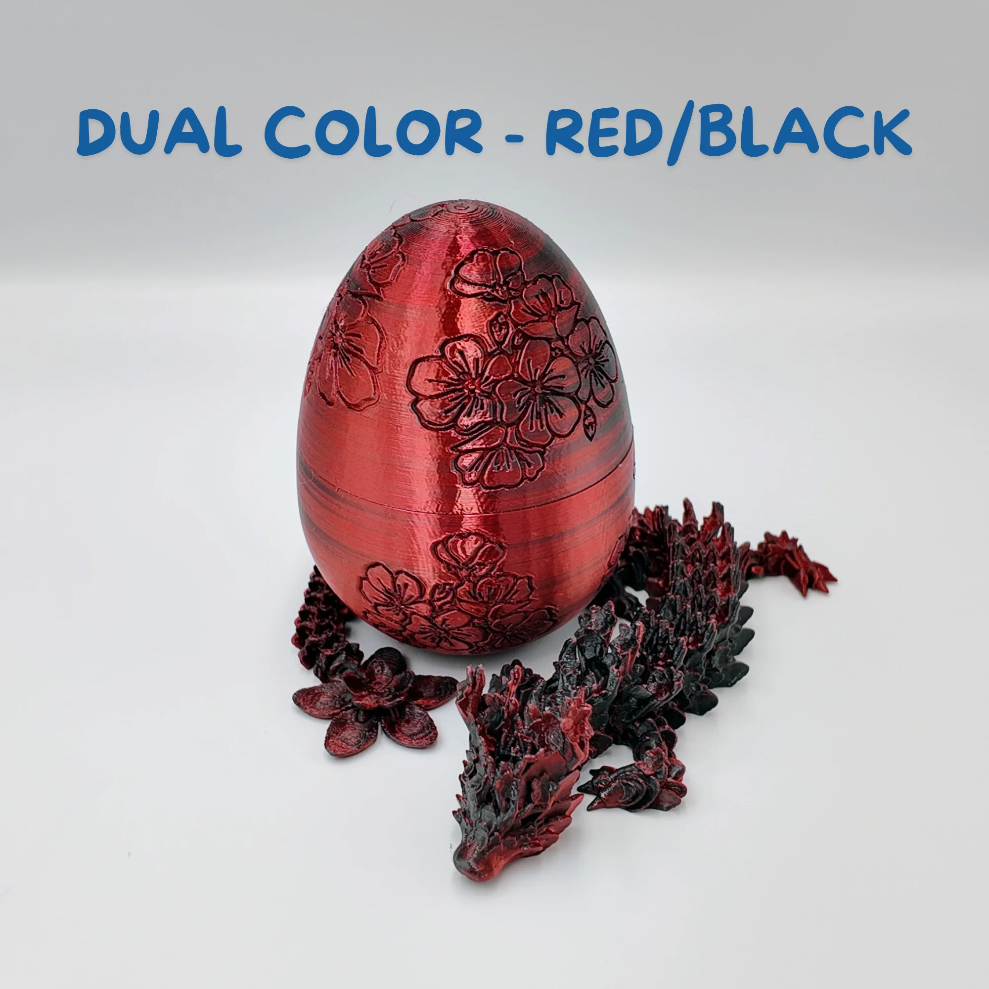 Cherry Blossom Dragon Egg - 14" Dragons Articulating Joints - Cherry Blossom Themed - Image 11