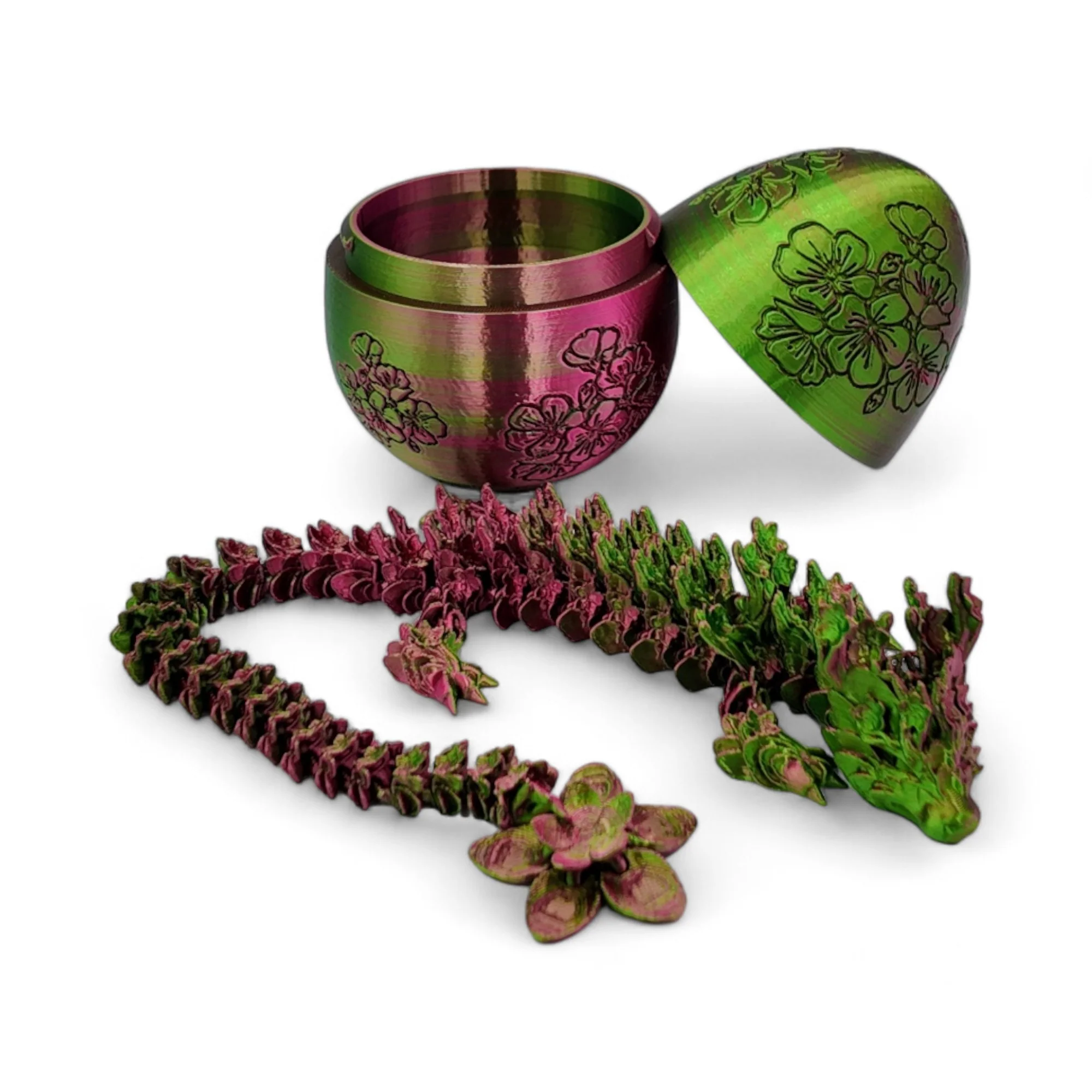Cherry Blossom Dragon Egg - 14" Dragons Articulating Joints - Cherry Blossom Themed - Image 49